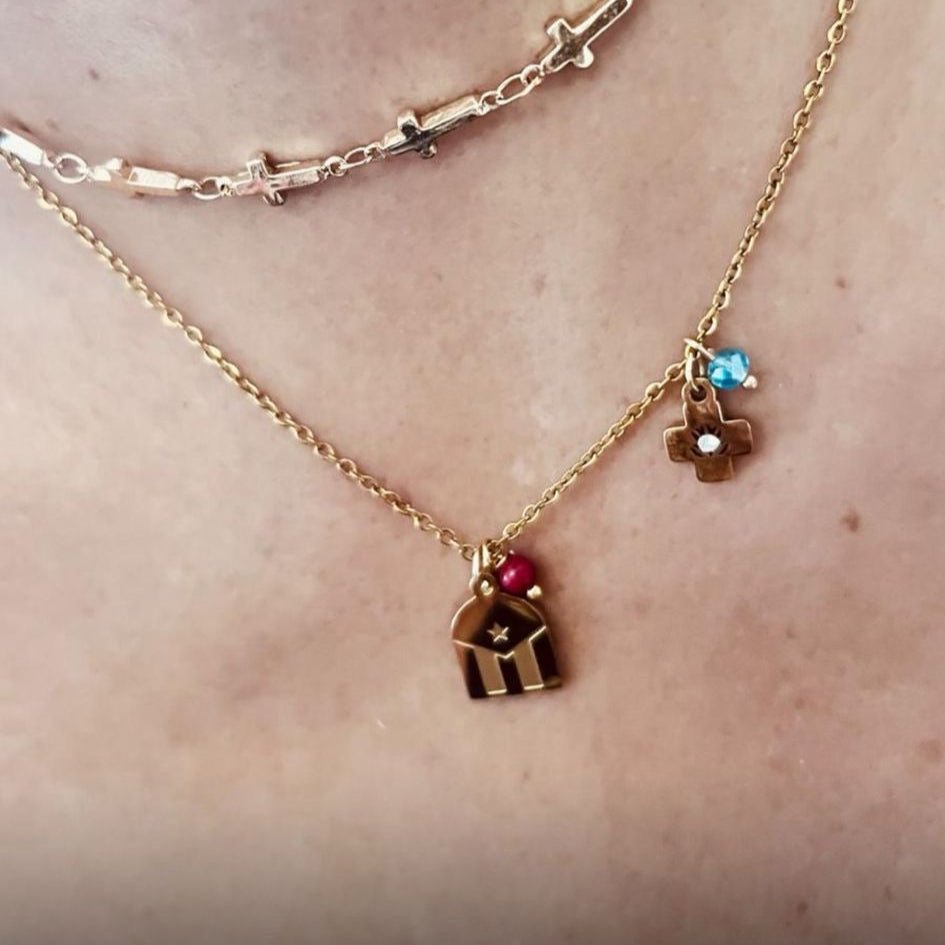 Oremos por Puerto Rico Necklace