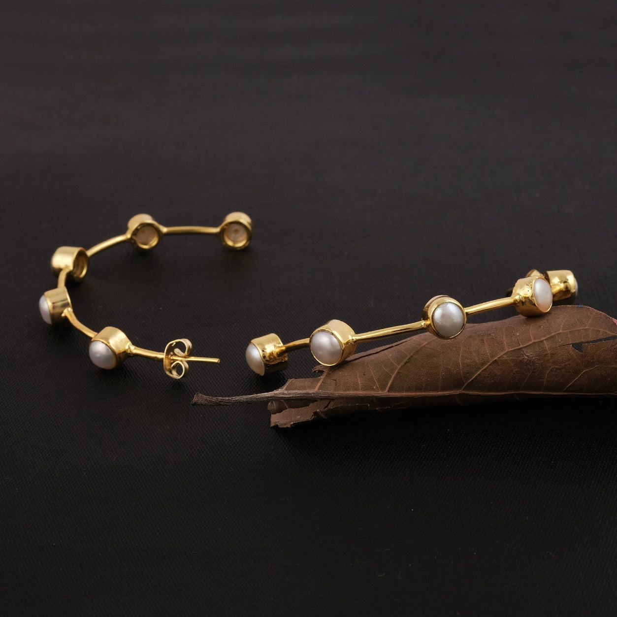 Pearl Gemstones Hoops