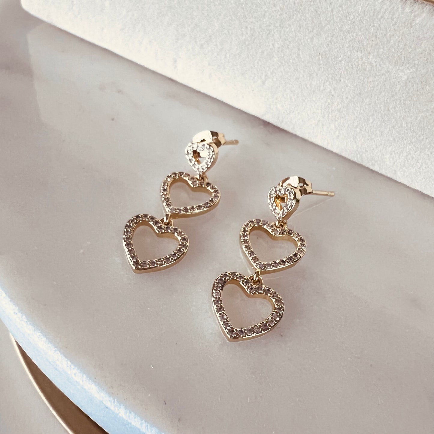 Heart Zirconia Earrings