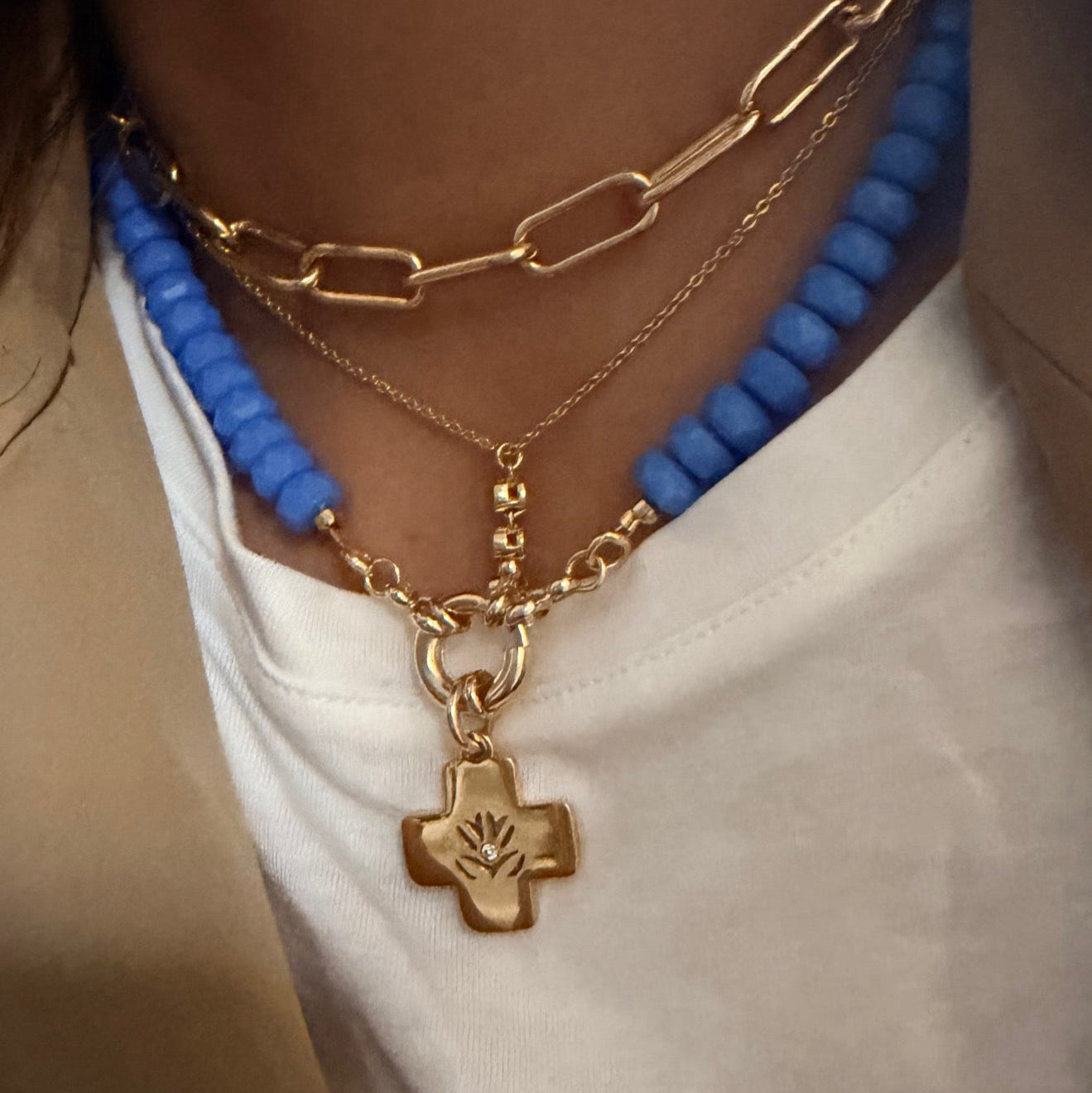 Blue Crystal Necklace