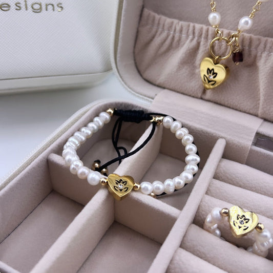 Heart Pearl Bracelet