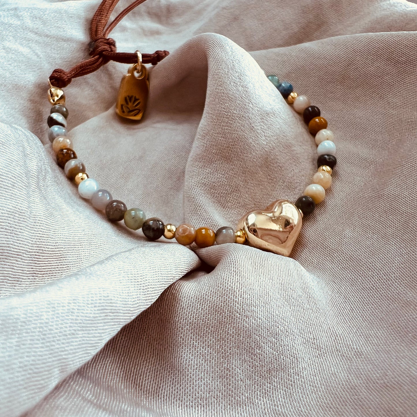 Multi Stone Heart Bracelet