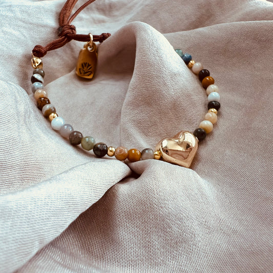 Multi Stone Heart Bracelet