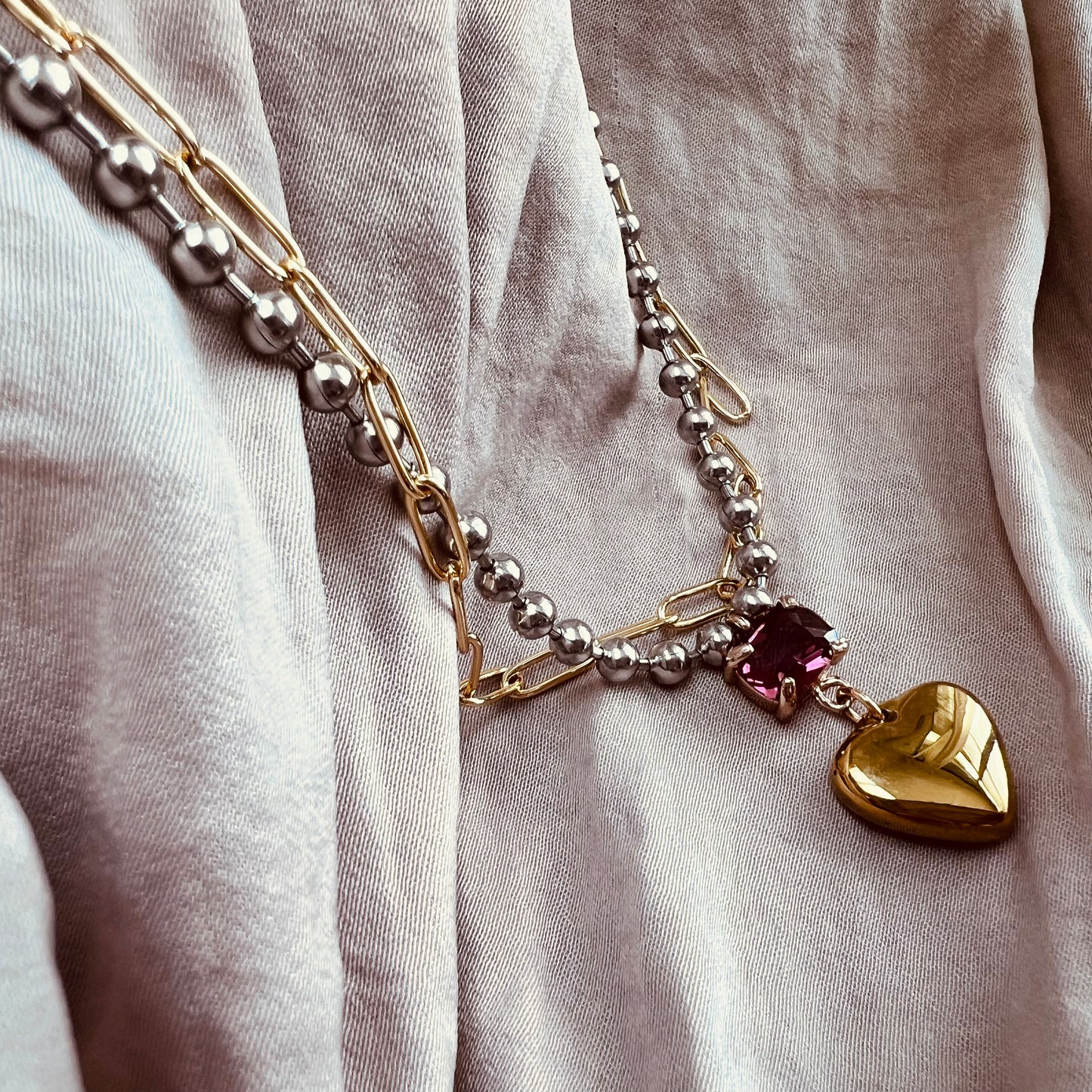 Charming heart necklace