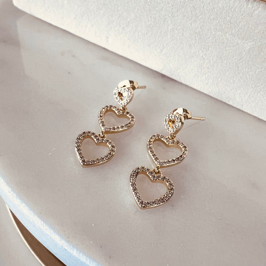 Heart Zirconia Earrings