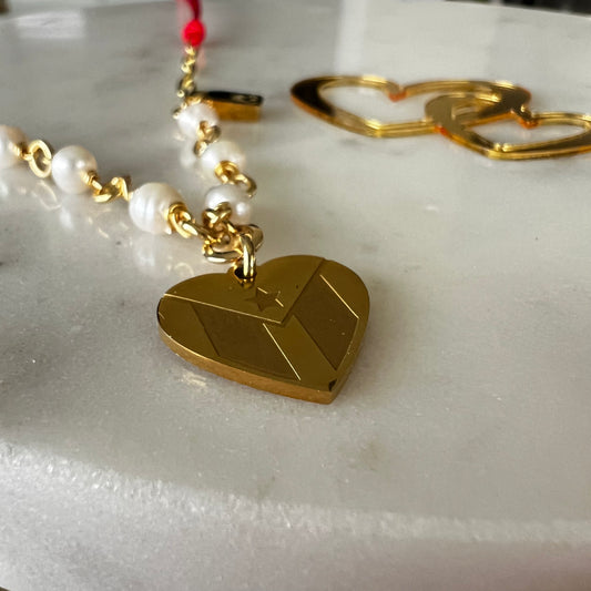 Puerto Rico Heart Necklace