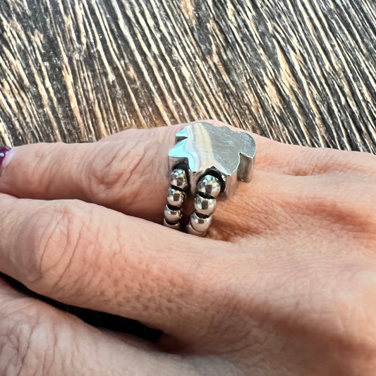 Silver Bead Ring