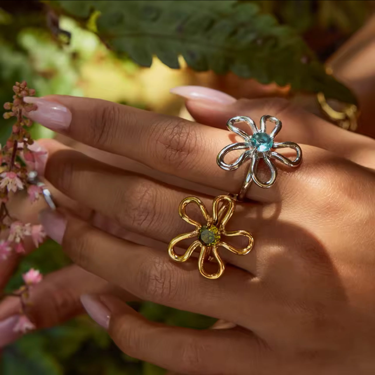 Stone Flower Ring