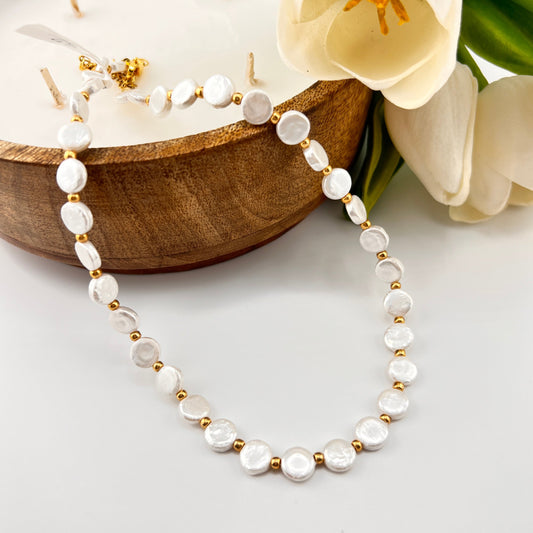Pearl Coin Necklace