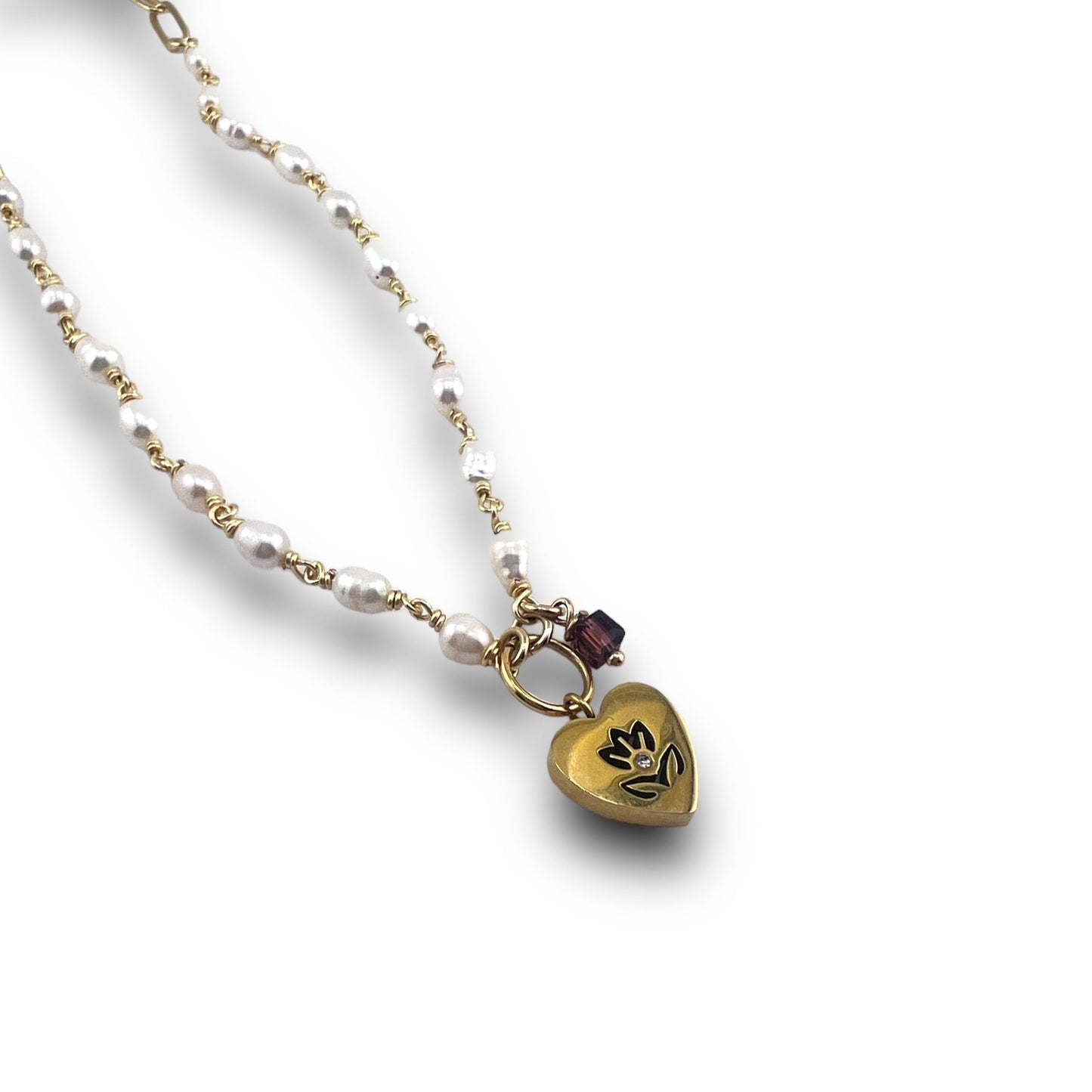 Heart Pearl Necklace