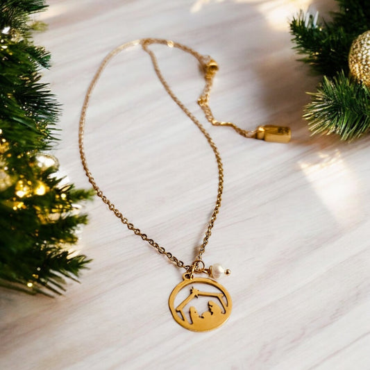 Round Nativity Necklace