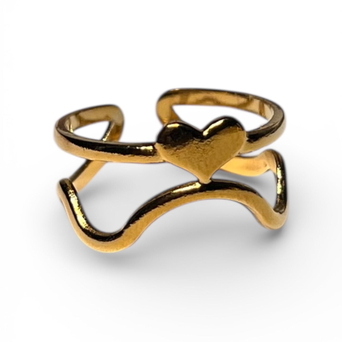 Double heart ring