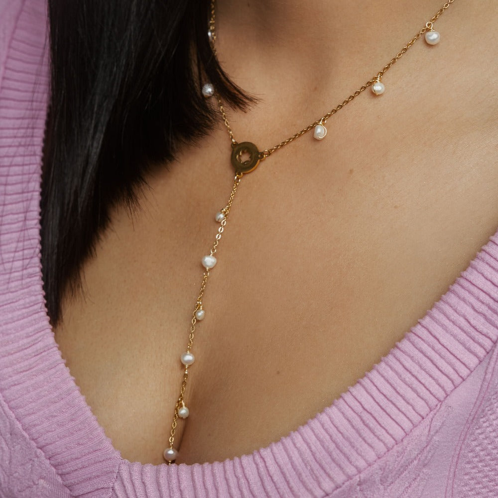 Lariat Pearl Necklace