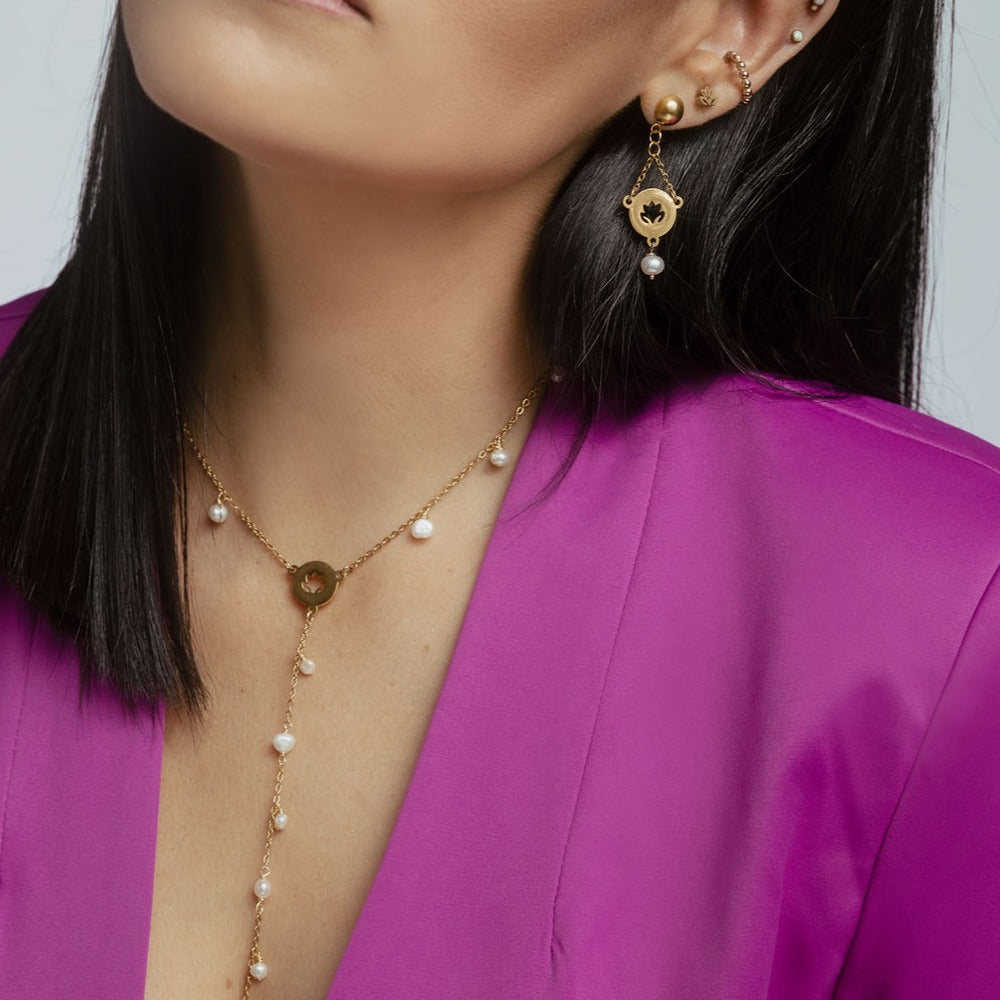 Lariat Pearl Necklace