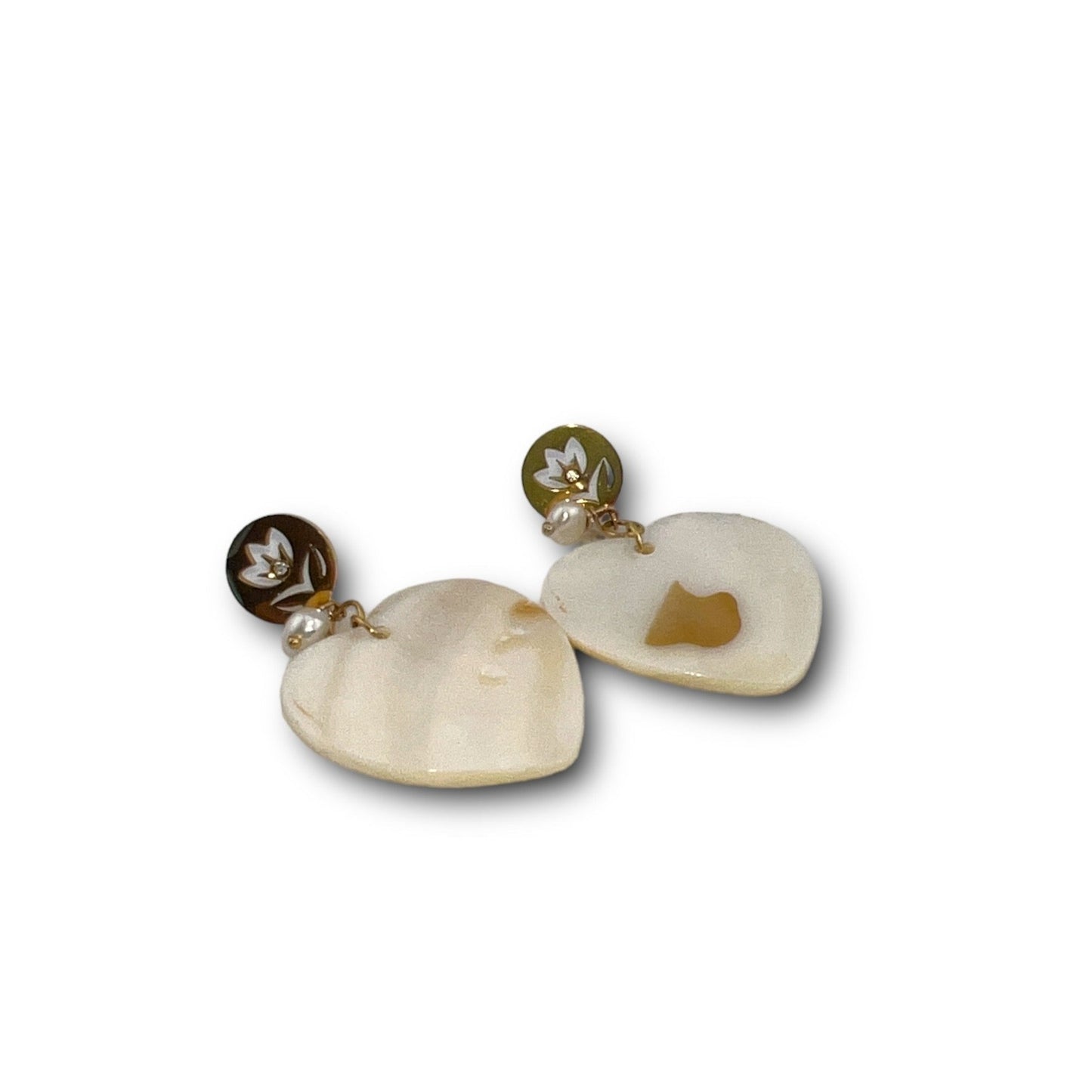 Heart Nacar Earrings