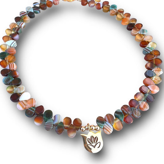 Multi Color Agata Necklace